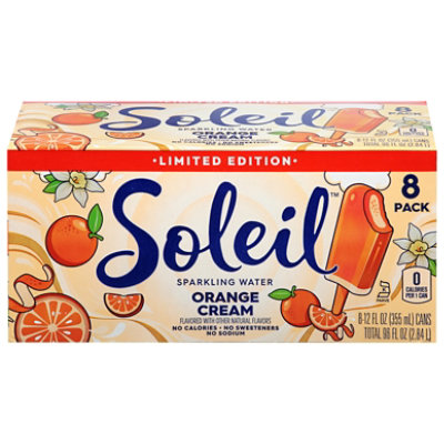 Soleil  Orange Cream Sparkling Water 8-12 Fz - 8-12 fl oz - Image 1