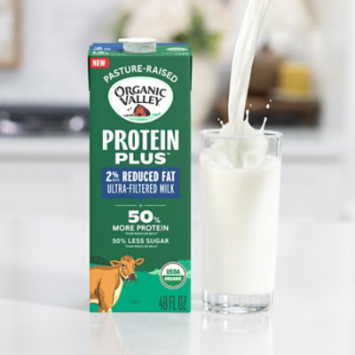 Organic Valley Protein Plus Organic 2% Milk, 48 Oz - 48 fl oz - Image 2