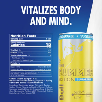 Red Bull Sugar Free Summer Edition Energy Drink - 8.4 Oz - Image 5