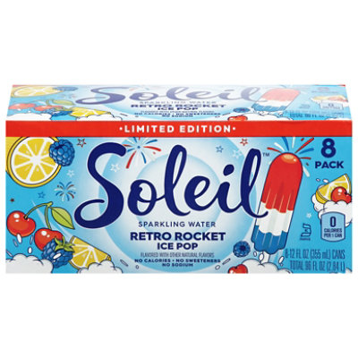 Soleil Retro Rocket Ice Pop Sparkling Water 8-12 Fz - 8-12 fl oz - Image 1