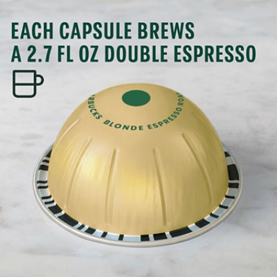 Starbucks by Nespresso Vertuo Line Double Espresso Blonde Espresso Roast Capsules Box - 8 Count - Image 5