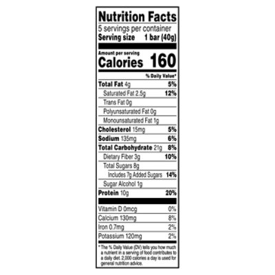 Quaker Chewy Protein Granola Bars Chocolate Pretzel, 1.4 Oz X 5 Count - 5 ct - Image 3
