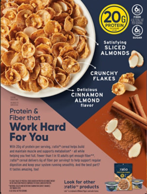 Ratio Protein Fiber Cinnamon Almond Cereal - 15.4 oz - Image 6