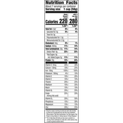 Ratio Protein Fiber Honey Almond Cereal - 15.4 oz - Image 4