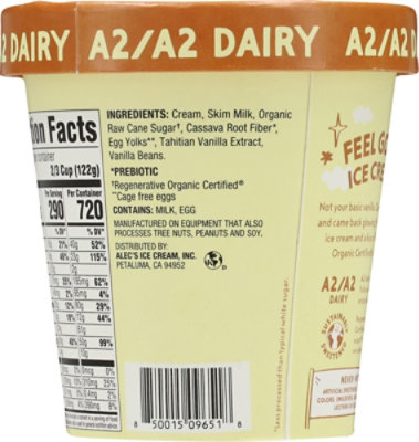 Alecs Ice Cream Vanilla Tahitian - 14 fl oz - Image 5