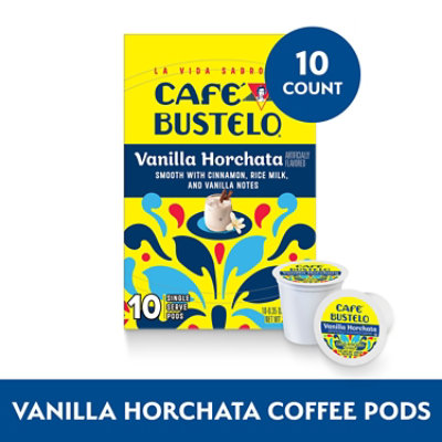 Cafe Bustelo 3.5 Ounce Vanilla Horchata 10 Count Single Serve Coffee Pods Each - 10 CT - Image 1