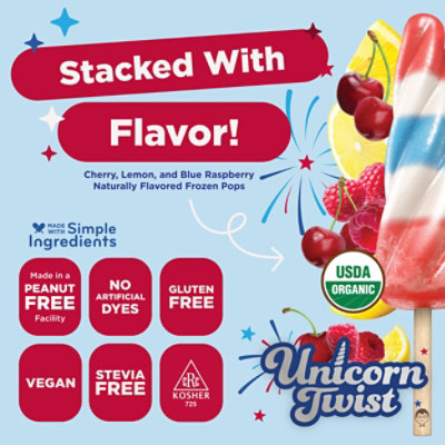 Organic Unicorn Twist Red, White & Blue Twist Frozen Pops - 6-1.12 FZ - Image 4