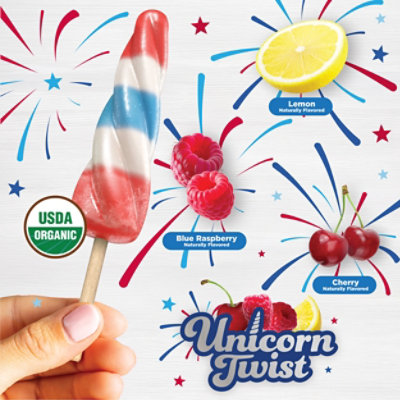 Organic Unicorn Twist Red, White & Blue Twist Frozen Pops - 6-1.12 FZ - Image 5