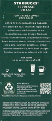 Starbucks by Nespresso Original Line Espresso Roast Capsules Box - 10 Count - Image 4