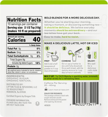 Tazo Org Pdr Matcha Latte Originl 6 100g - 100 g - Image 5