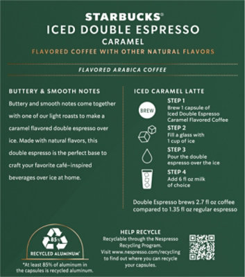 Nespresso Vertuo Iced Double Espresso Caramel - 2.82 oz - Image 5