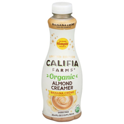 Califia Farms Organic Banana Creme Almond Milk Coffee Creamer 25.4 Fl Oz - 25.4 fl oz - Image 1