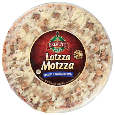 Brew Pub Lotzza Motzza Sausage Mushroom Pizza 24.52 Oz - 24.52 oz - Image 2