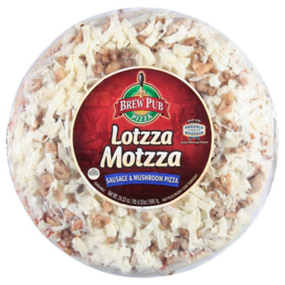 Brew Pub Lotzza Motzza Sausage Mushroom Pizza 24.52 Oz - 24.52 oz - Image 1