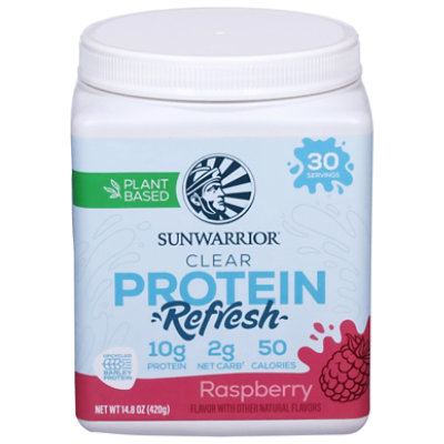 Sunwarrior Clear Protein Refresh Raspberry 14.8oz - 14.8 oz - Image 1