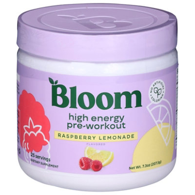 Bloom Nutrition Preworkout Raspberry Lemonade - 7.3 oz - Image 2