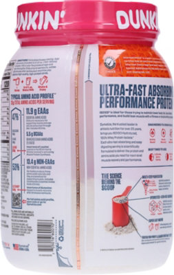 Dymatize Isolate Dunkin Cappuccino - 21.5 oz - Image 5