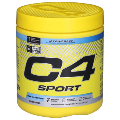Cellucor C4 Sport Preworkout Powder Icy Blue Razz - 8.6 oz - Image 2