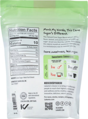 Lakanto Cane Sugar With Monkfruit - 16 oz - Image 5
