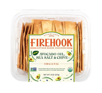 Firehook Crackers Avocado Sea Salt Chive - 8 OZ - Image 1