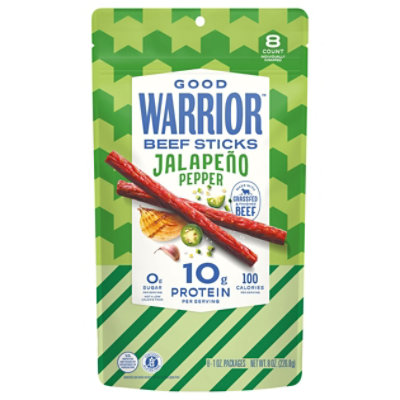 Good Warrior Beef Stick Jalapeno 8ct - 8-1 oz - Image 2