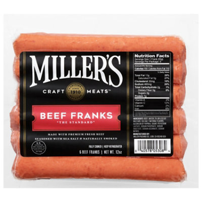 Mmiller's The Standard Beef Franks 12oz - 12 OZ - Image 2