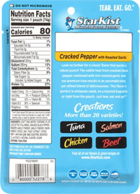 Starkist 2.6oz Tuna Creation Cracked Pepper With Roasted Garlic Pouch - 2.6 oz - Image 6