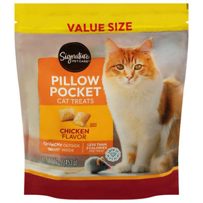 Signature Pet Care Pillow Pocket Cat Treats - Chicken 16 Oz - 16 oz - Image 2