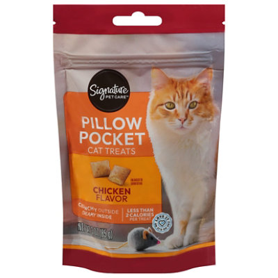 Signature Pet Care Pillow Packet Cat Treats Chicken 3 Oz - 3 oz - Image 1