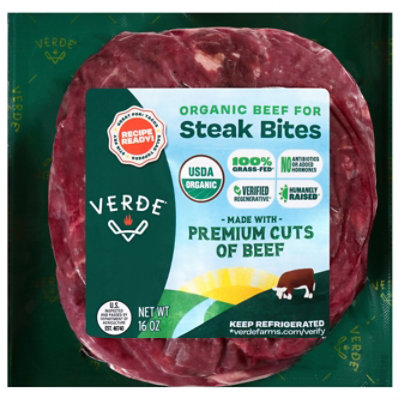 Verde Organic Grass-fed Steak Bites 16 Oz - 16 OZ - Image 1