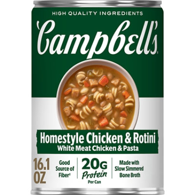 Campbell's Protein Homestyle Chicken And Rotini Soup, 16.1 Oz Can - 16.1 oz - Image 1