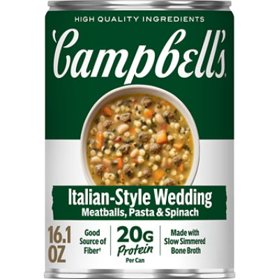 Campbell's Protein Italian Style Wedding Soup, 16.1 Oz - 16.1 oz - Image 1
