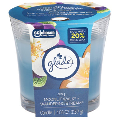 Glade 2in1 Candle Moonlit Walk+wandering Stream - 4.08 Oz. - 4.08 oz - Image 1