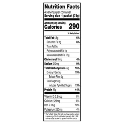 Quaker High Protein Instant Oatmeal Blueberries & Cream, 2.75 Oz X 4 - 2.75 OZ - Image 3