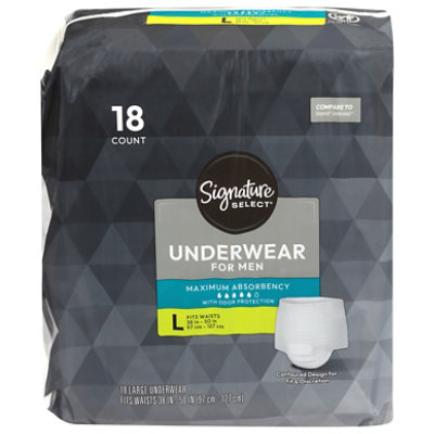 Signature Select Mens Underwear Large 18 Ct - 18 ct - Image 1