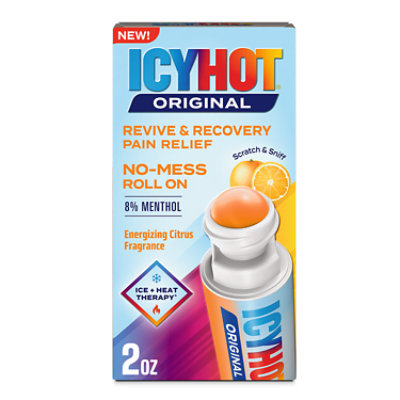 Icy Hot Original Energizing Citrus Revive & Recovery Pain Relief Roll-On - 2 Oz - Image 1