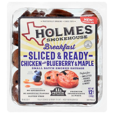 Holmes Sliced Chicken Sausage Blueberry & Maple 12oz - 12 OZ - Image 1