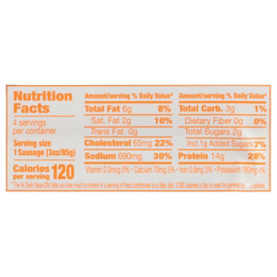 Dietz & Watson Uncured Buffalo Chicken Cheesesteak Sausage 12oz - 12 OZ - Image 3