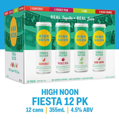 High Noon Fiesta Tequila Variety Pack - 12-355 ML - Image 1
