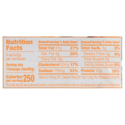 Dietz & Watson Uncured Bacon & Cheddar Smoked Sausage 12oz - 12 OZ - Image 3