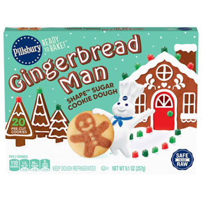 Pillsburyy Cookie Dough Gingerbread Man Shape Sugar Cookie,  20 Count, 9.1 Oz - 9.1 oz - Image 2