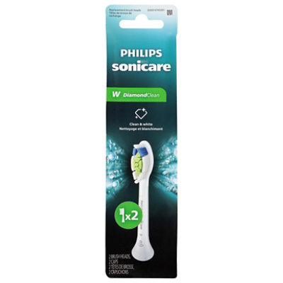 Philips Sonicare W Diamondclean - Genuine Replacement Electric Toothbrush Heads, White, 2 Pack, Hx60 - 2 ct - Image 1