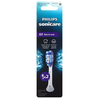 Sonicare 2-in-1 Plaque Control + Gum Care (g3) Replacement Brush Head - 2 ct - Image 1