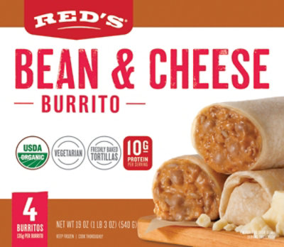 Reds Burritos Bean And Cheese 4 Pk 19 Oz - 19 oz - Image 1