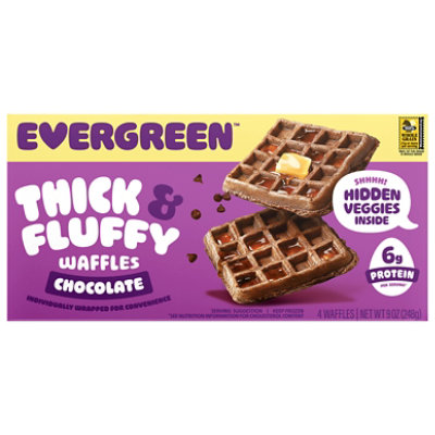 Evergreen Waffles Fluffy Chocolate Chip - 9 oz - Image 1