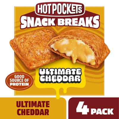 Hot Pockets Snack Breaks Ultimate Cheddar Sandwich, 4 Count, 16 Oz - 16 OZ - Image 1