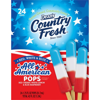 Deans Country Fresh Pops Red White & Blue 24-1.75 Fz 42 Fz - 24-1.75 - Image 1