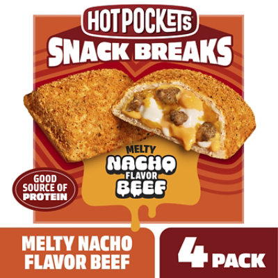 Hot Pockets Snack Breaks Nacho Beef & Cheese  16 Oz, 4 Count - 16 OZ - Image 1