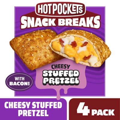 Hot Pockets Snack Breaks Cheesy Stuffed Pretzel  Sandwich 16 Oz , 4 Count - 16 OZ - Image 1