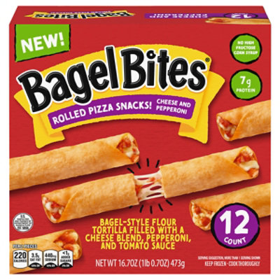 Bagel Bites Cheese And Pepperoni Rolled Pizza Snacks, 12 Ct, 16.7 Oz Box - 16.7 oz - Image 2